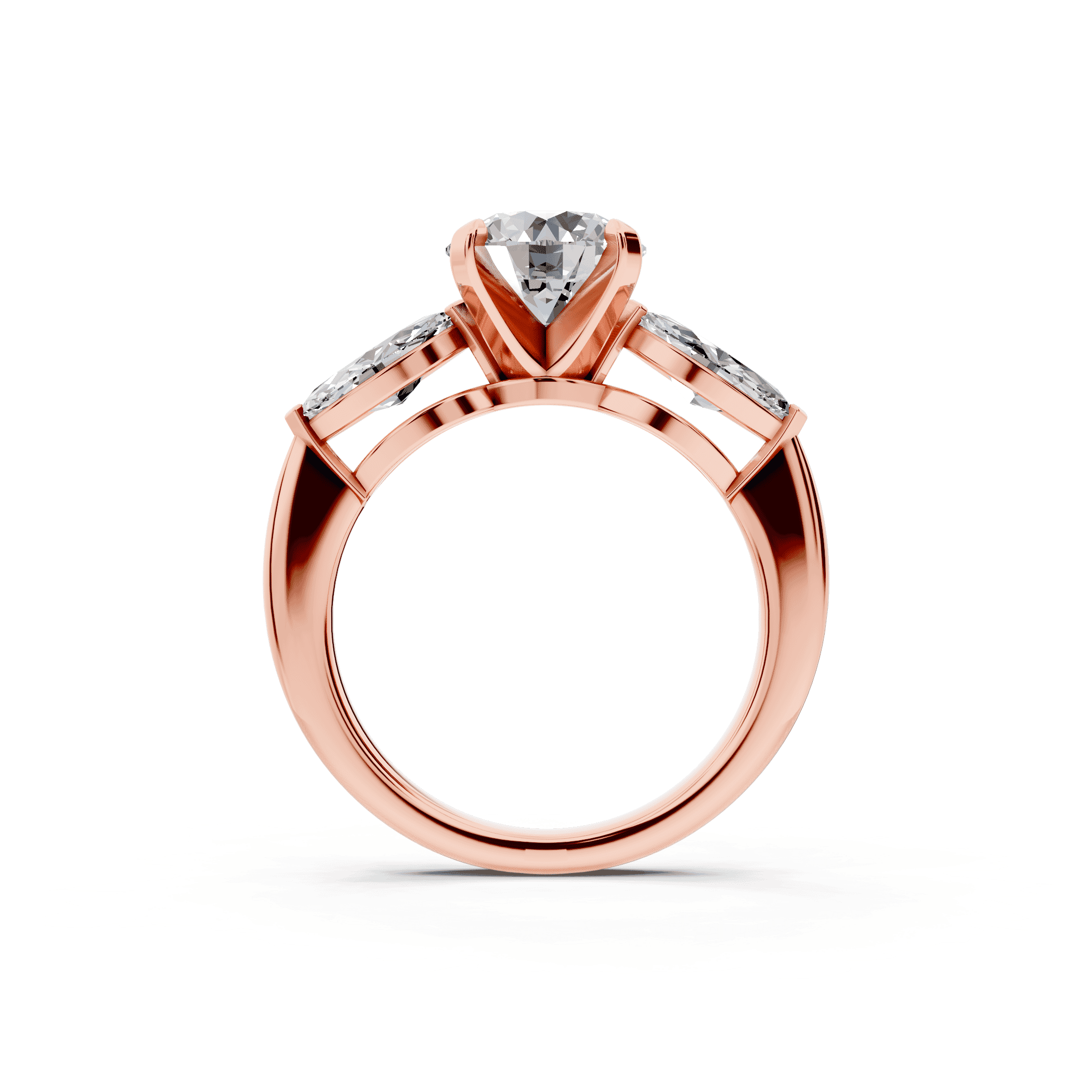 Madison Three-Stone Lab Marquise Engagement Ring (1.00 ct. tw.)