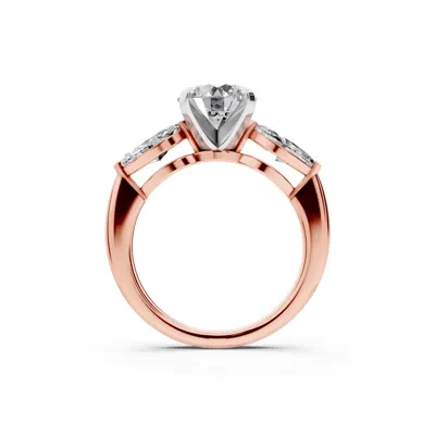 Madison Three-Stone Two-Tone Lab Marquise Engagement Ring (1.00 ct. tw.)