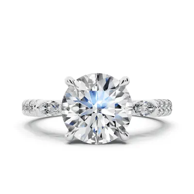 Capri Marquise Three-Stone Lab Diamond Engagement Ring (0.45 ct. tw.)