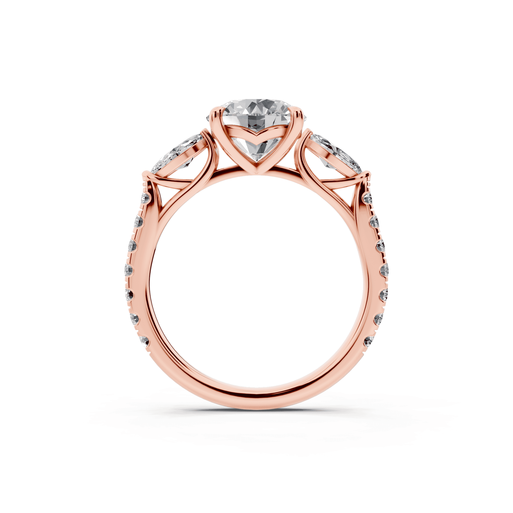 Capri Marquise Three-Stone Lab Diamond Engagement Ring (0.65 ct. tw.)