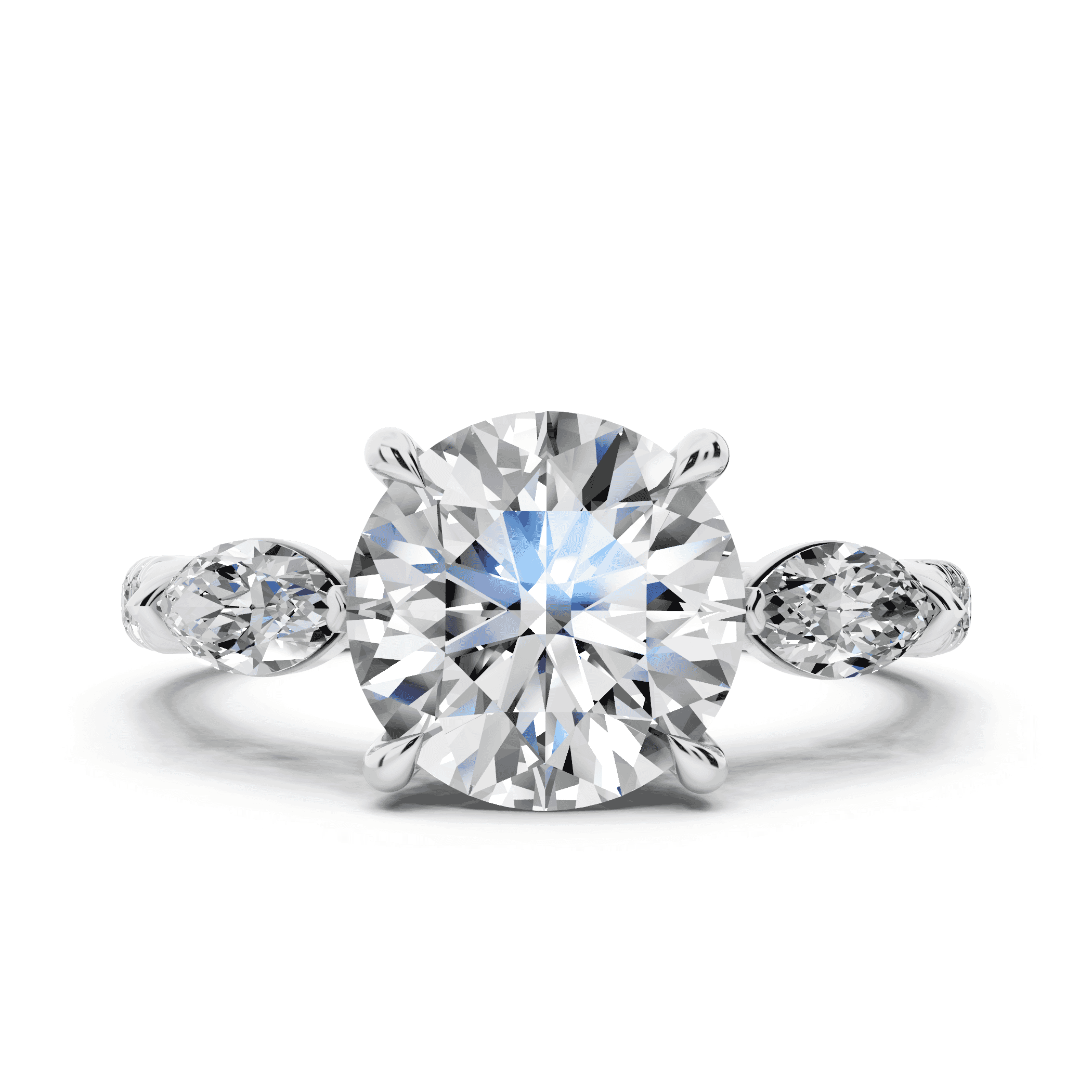 Capri Marquise Three-Stone Lab Diamond Engagement Ring (0.65 ct. tw.)