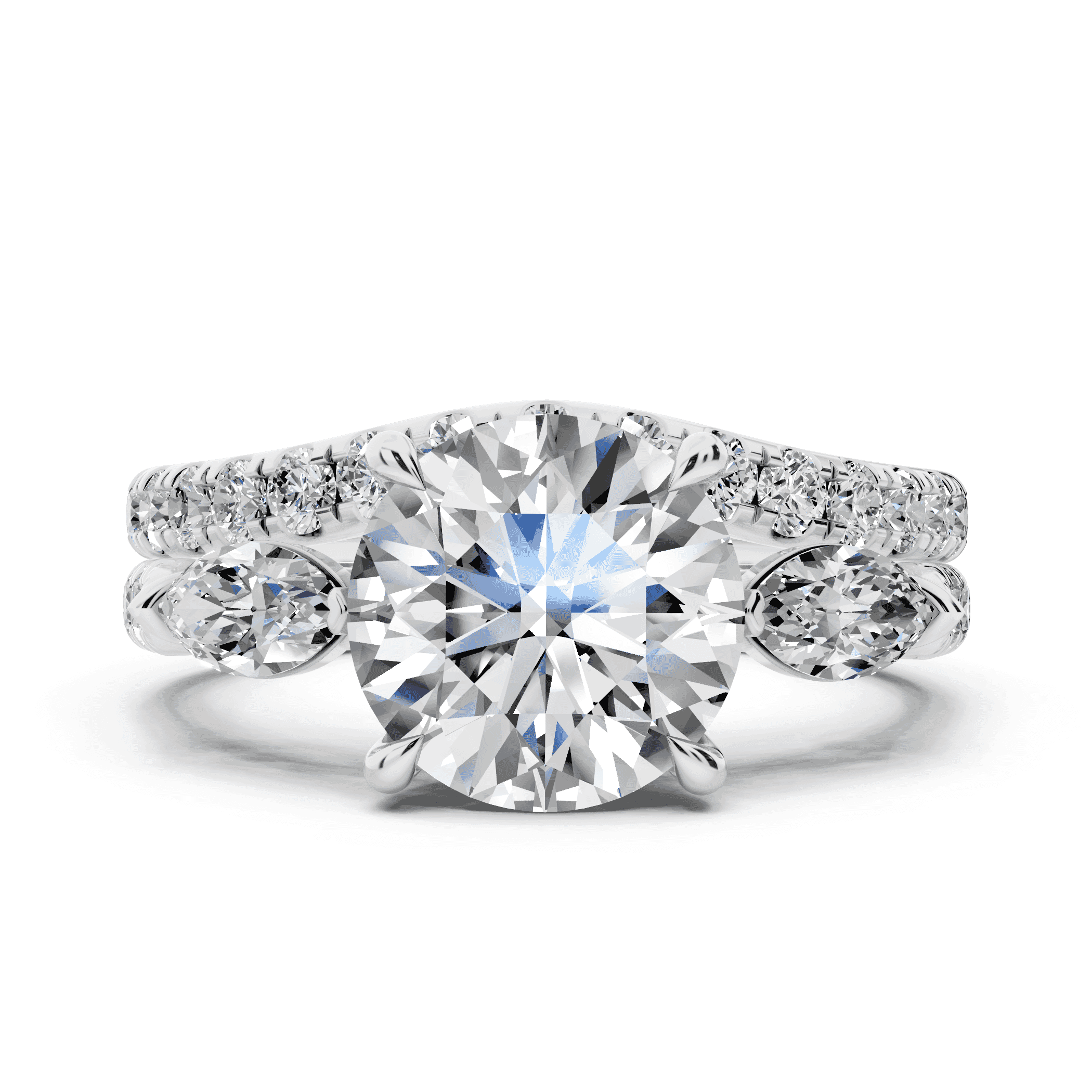 Capri Marquise Three-Stone Lab Diamond Engagement Ring (0.65 ct. tw.)