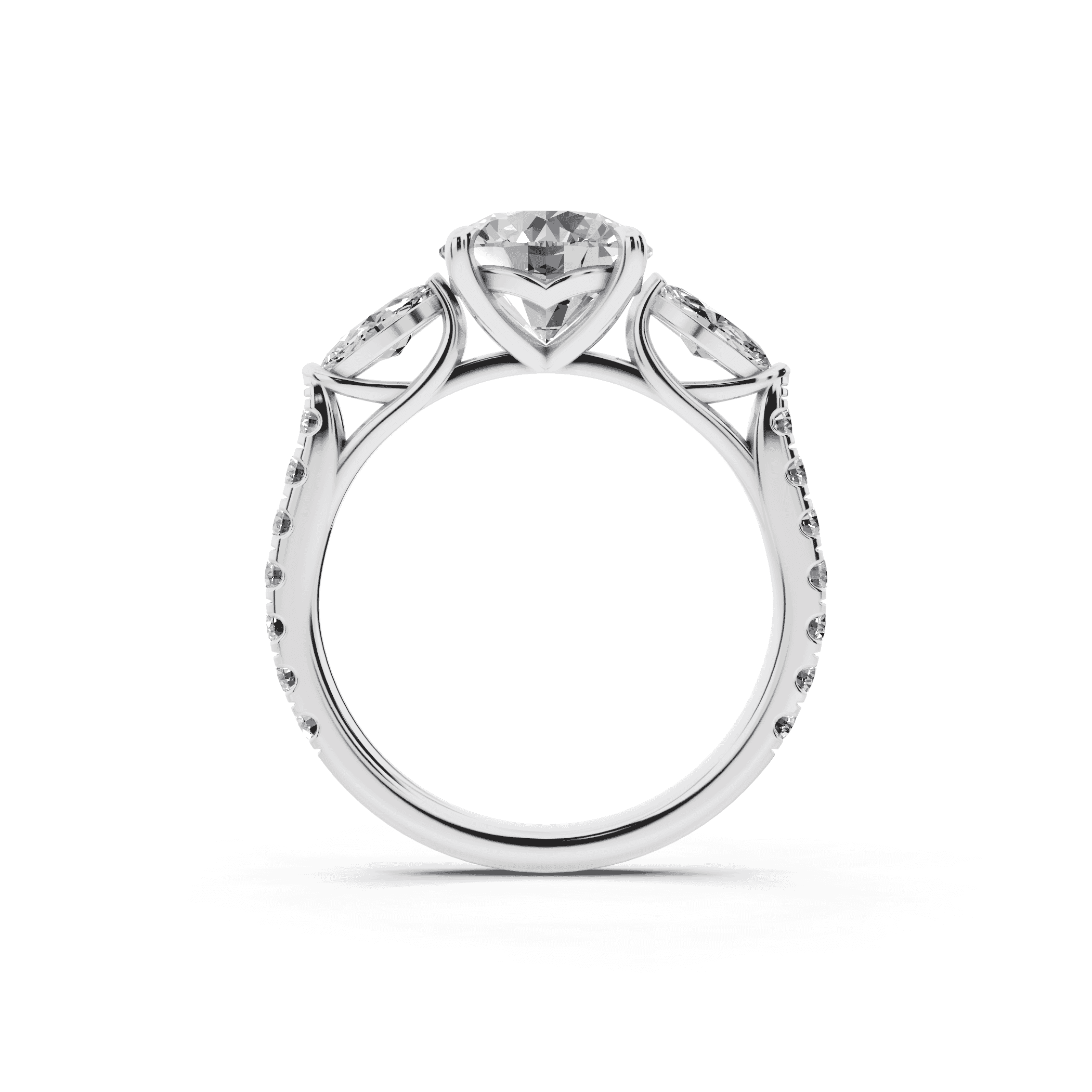 Capri Marquise Three-Stone Lab Diamond Engagement Ring (0.65 ct. tw.)
