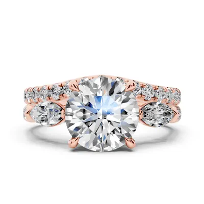 Capri Marquise Three-Stone Lab Diamond Engagement Ring (0.65 ct. tw.)