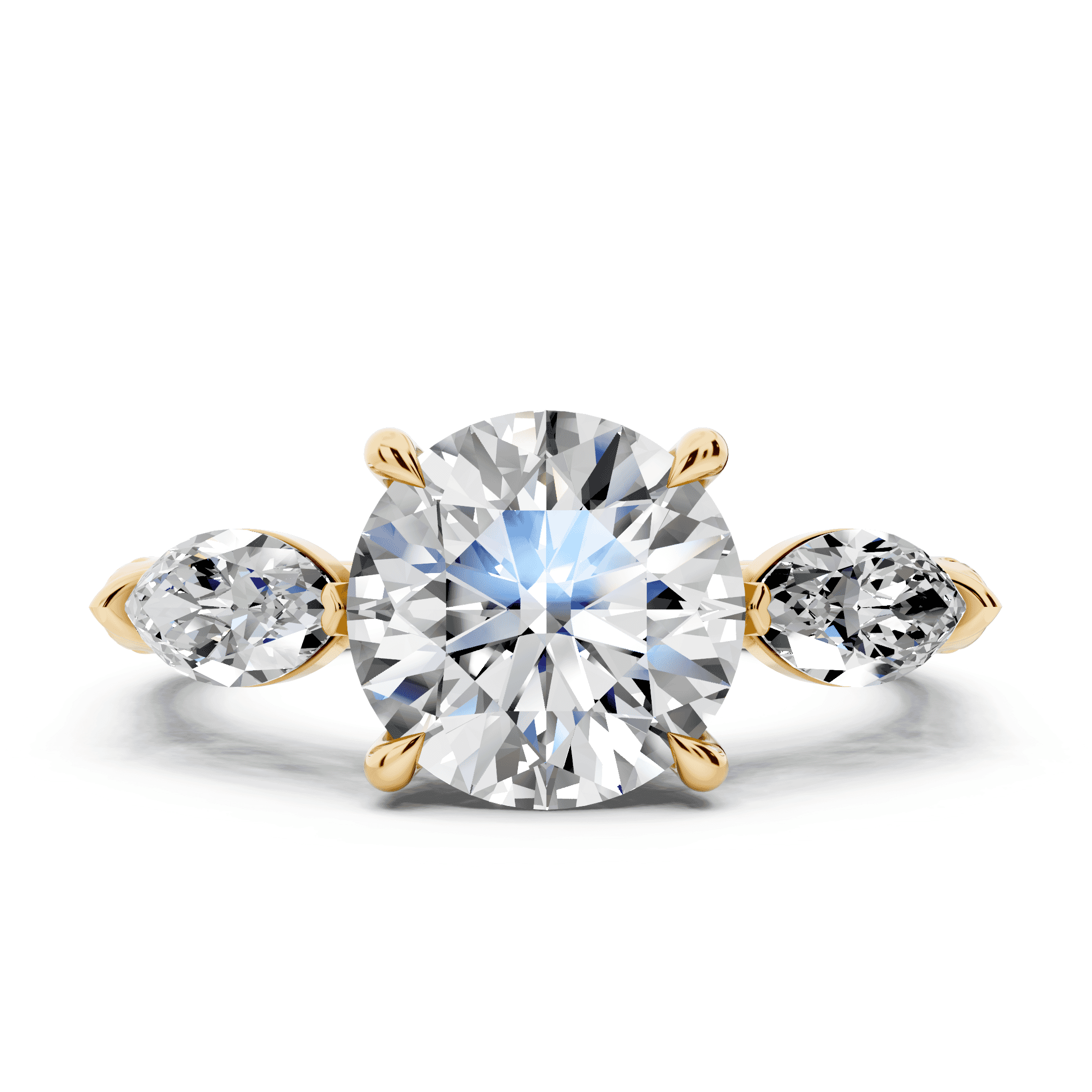 Capri Marquise Three-Stone Lab Diamond Engagement Ring (0.85 ct. tw.)