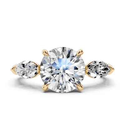 Capri Marquise Three-Stone Lab Diamond Engagement Ring (0.85 ct. tw.)