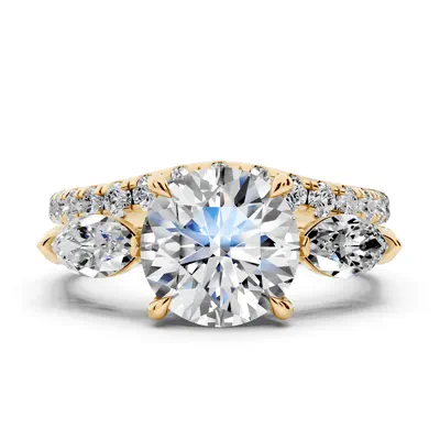 Capri Marquise Three-Stone Lab Diamond Engagement Ring (0.85 ct. tw.)