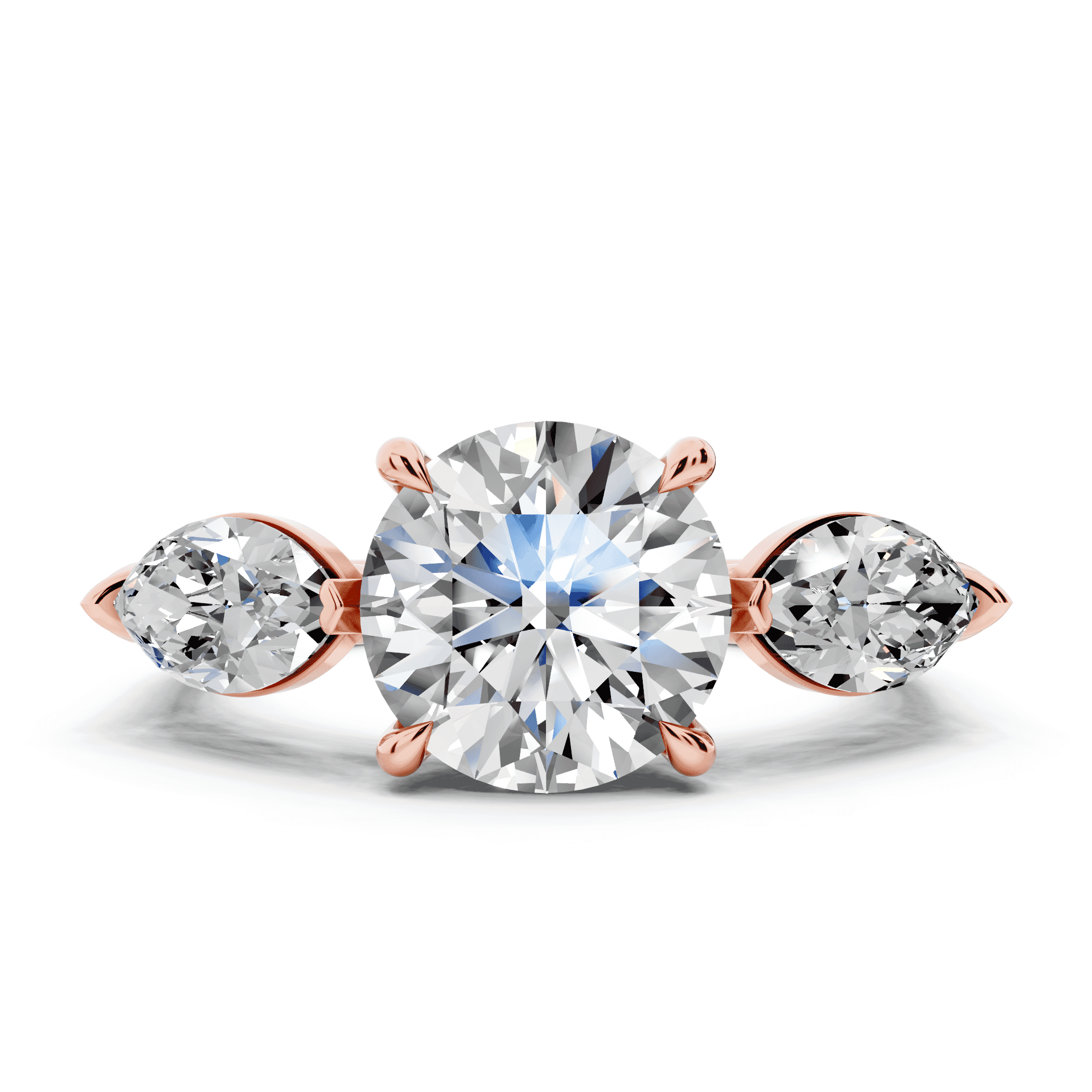 Capri Marquise Three-Stone Lab Diamond Engagement Ring (1.35 ct. tw.)
