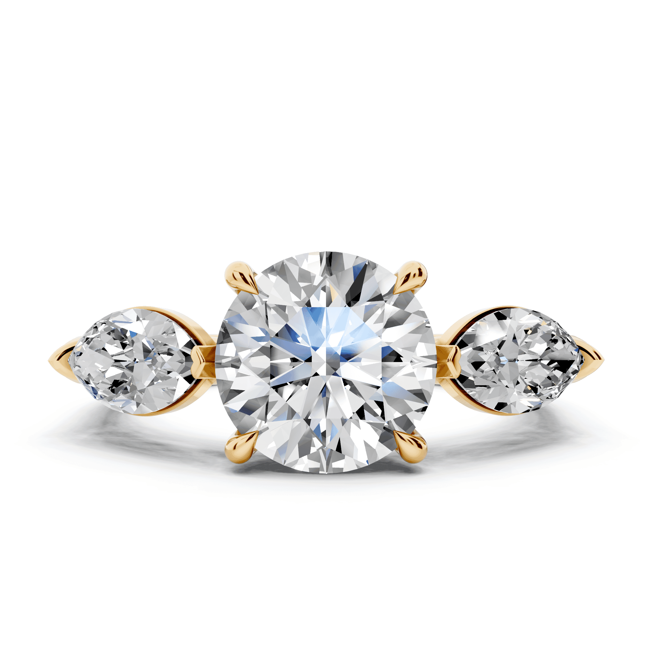 Capri Marquise Three-Stone Lab Diamond Engagement Ring (1.35 ct. tw.)