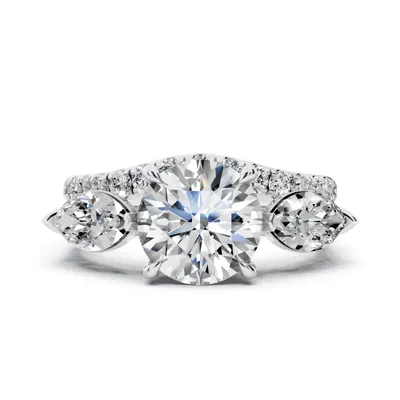 Capri Marquise Three-Stone Lab Diamond Engagement Ring (1.35 ct. tw.)