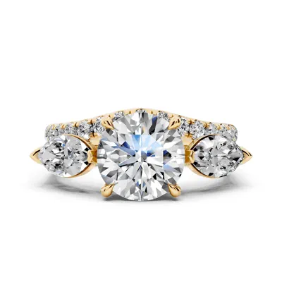 Capri Marquise Three-Stone Lab Diamond Engagement Ring (1.35 ct. tw.)