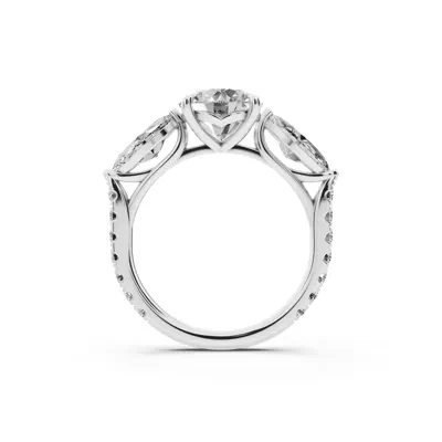 Capri Marquise Three-Stone Lab Diamond Engagement Ring (1.35 ct. tw.)