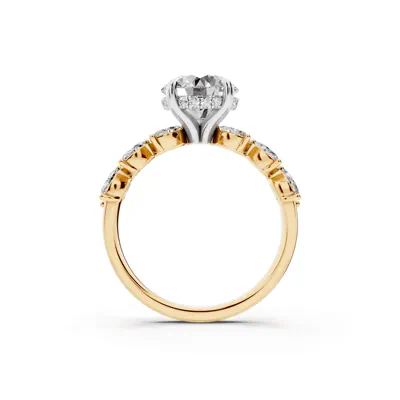 Wings of Love Lab Diamond Two-Tone Engagement Ring