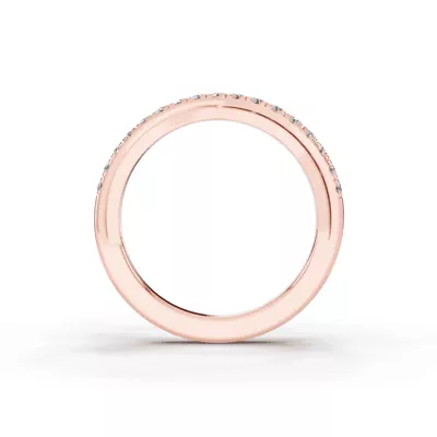 Interlocking Pavé Lab Diamond Wedding Band