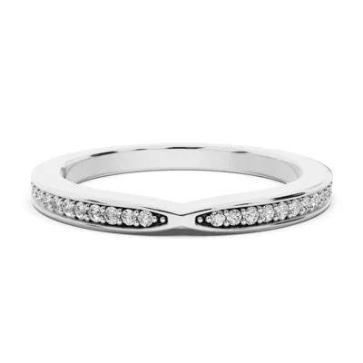 Alden Pinched Pavé Lab Wedding Band (1.8mm)