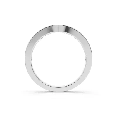 Alden Pinched Pavé Lab Wedding Band (2mm)