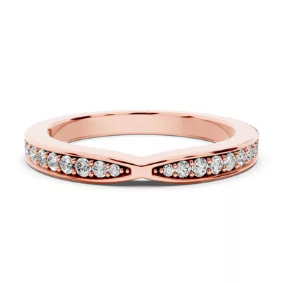 Alden Pinched Pavé Lab Wedding Band (2.2mm)