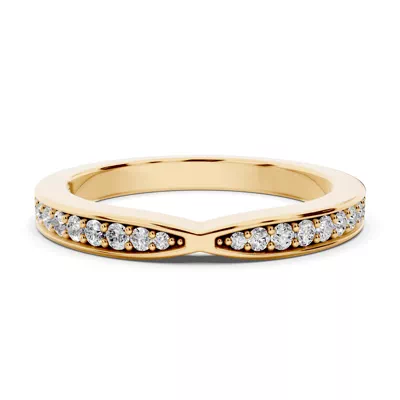 Alden Pinched Pavé Lab Wedding Band (2.2mm)