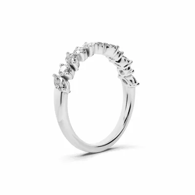 Angled Marquise & Round Lab Diamond Band