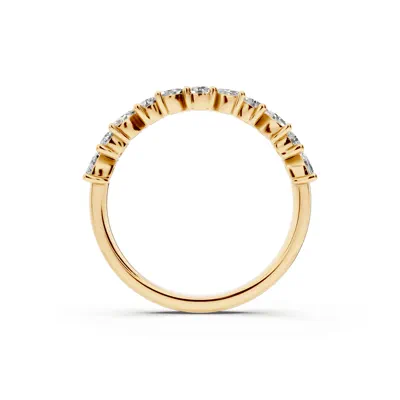 Angled Marquise & Round Lab Diamond Band