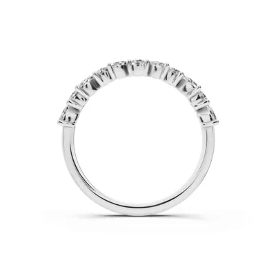 Angled Marquise & Round Lab Diamond Band