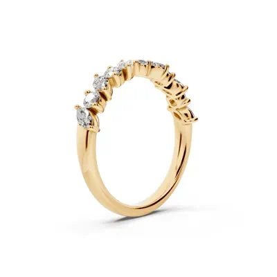 Angled Marquise & Round Lab Diamond Band