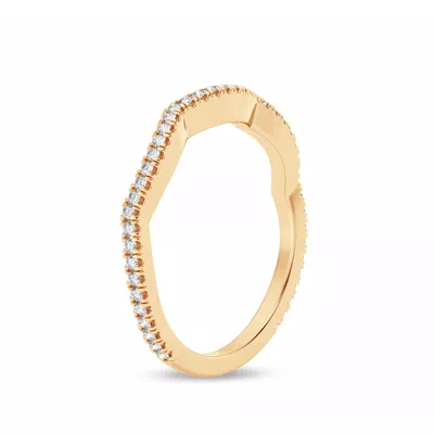 Signature Hearts & Arrows Pavé Spiral Curved Lab Band