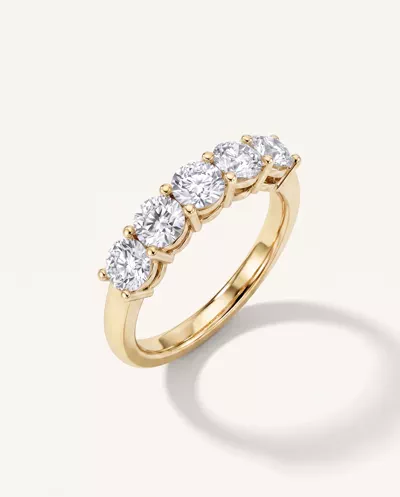 Signature Hearts & Arrows  Five-Stone Lab Diamond Band (1.00 ct. tw.)
