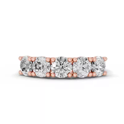 Signature Hearts & Arrows  Trellis Five-Stone Lab Diamond Band (2.00 ct. tw.)