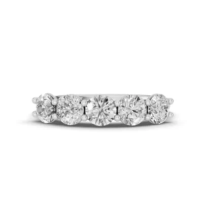 Signature Hearts & Arrows  U-Prong Five-Stone Lab Diamond Band (1.50 ct. tw.)