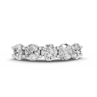 Signature Hearts & Arrows  U-Prong Five-Stone Lab Diamond Band (2.50 ct. tw.)