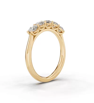 Signature Hearts & Arrows  U-Prong Five-Stone Lab Diamond Band (1.00 ct. tw.)