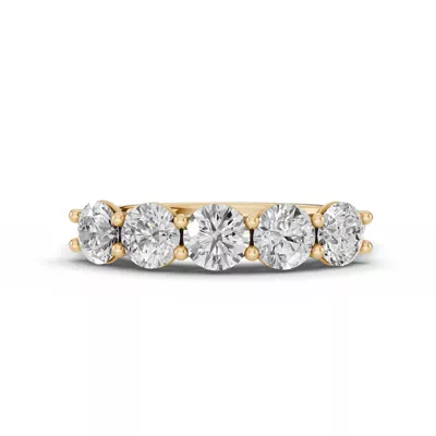 Signature Hearts & Arrows  U-Prong Five-Stone Lab Diamond Band (1.50 ct. tw.)