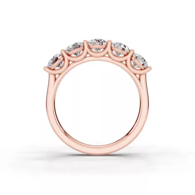 Signature Hearts & Arrows  U-Prong Five-Stone Lab Diamond Band (2.00 ct. tw.)