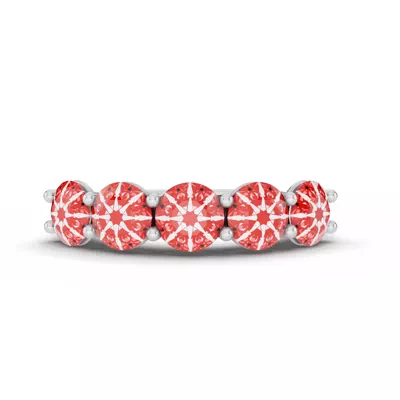 Signature Hearts & Arrows  U-Prong Five-Stone Lab Diamond Band (2.50 ct. tw.)