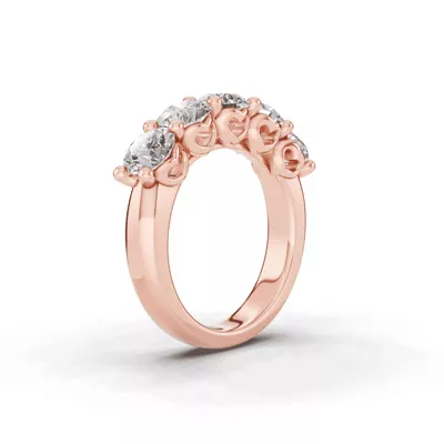 Sculpted Heart 5-Stone Lab Diamond Band (3.00 ct. tw.)