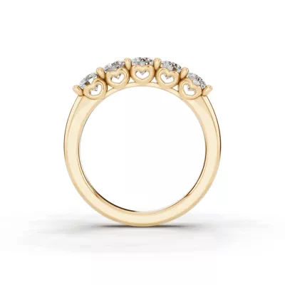 Sculpted Heart 5-Stone Lab Diamond Band (1.00 ct. tw.)