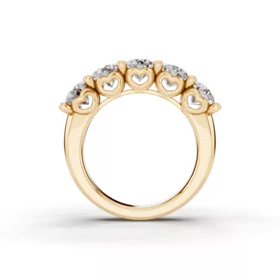 Sculpted Heart 5-Stone Lab Diamond Band (3.00 ct. tw.)