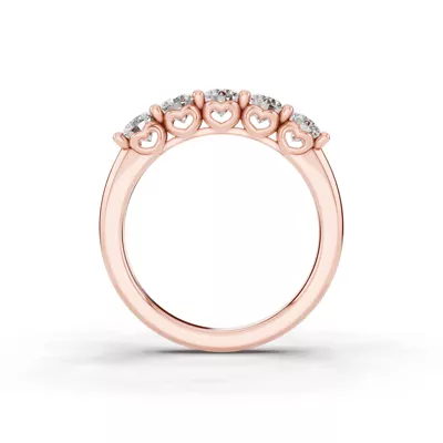 Sculpted Heart 5-Stone Lab Diamond Band (1.00 ct. tw.)