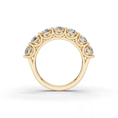 Signature Hearts & Arrows  U-Prong Seven-Stone Lab Diamond Band (3.00 ct. tw.)