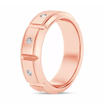 Milgrain Brick Diamond Eternity Band (6.8mm)