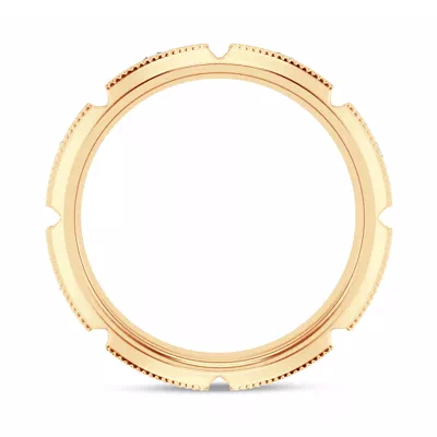 Milgrain Brick Diamond Eternity Band (6.8mm)