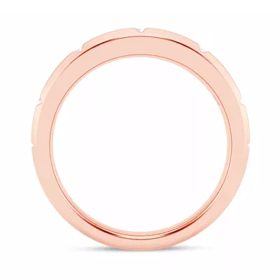 Grooved Tapered Diamond Band (7mm)