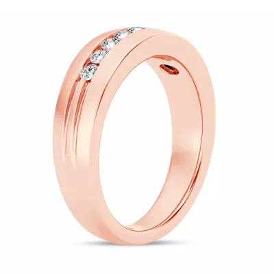 Channel-Set Grooved Diamond Band (6.4mm)