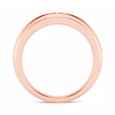 Grooved Channel-Set Diamond Band (7.5mm)