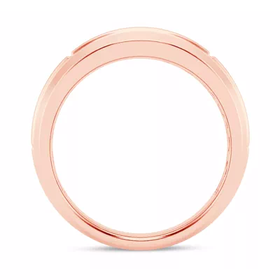 Raised Channel-Set Diamond Band (7mm)
