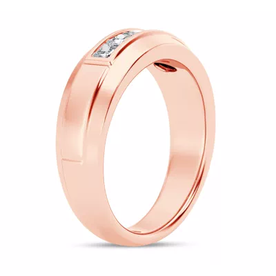 Raised Channel-Set Princess-Cut Diamond Band (7mm)