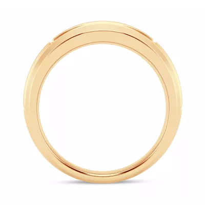 Raised Channel-Set Princess-Cut Diamond Band (7mm)