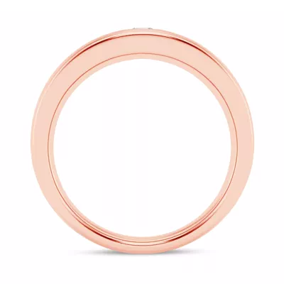 Grooved Diamond Solitaire Band (7mm)