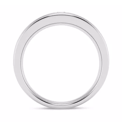 Grooved Diamond Solitaire Band (7mm)